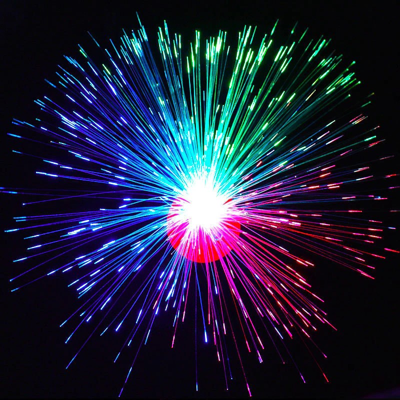 Colored LED Fiber Optic Light Night Lamp-Sparklie Lights