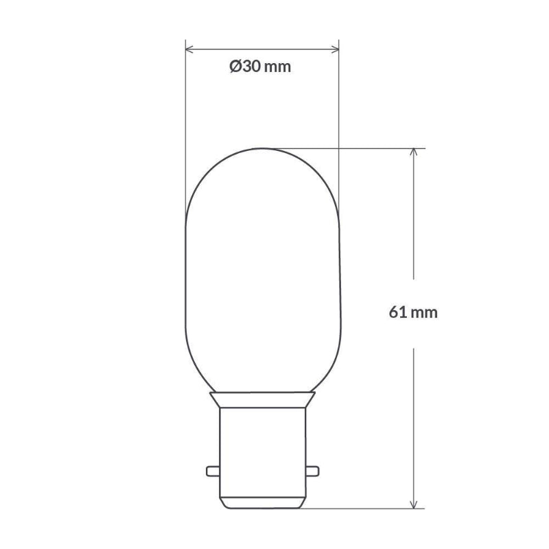 3W Pilot Dimmable LED Bulb (B22) In Warm White-Sparklie Lights