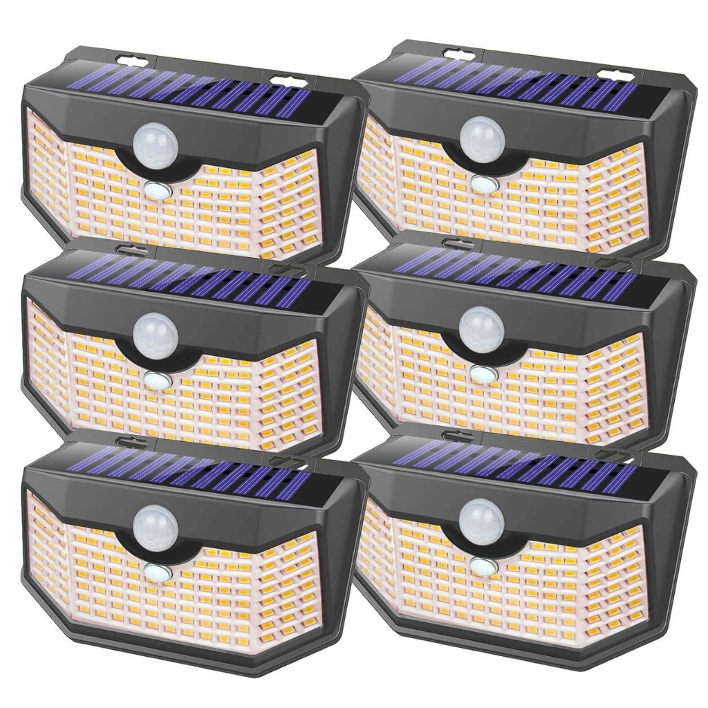 Outdoor Waterproof 120 LED Solar IP65 Wall Light With Motion Sensor And 3 Lighting Modes