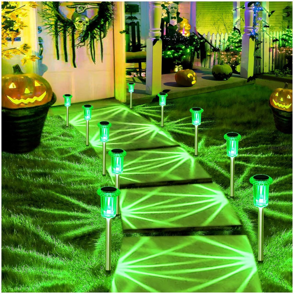 Pack Of 10 Solar Pathway Lights Outdoor Waterproof LED
