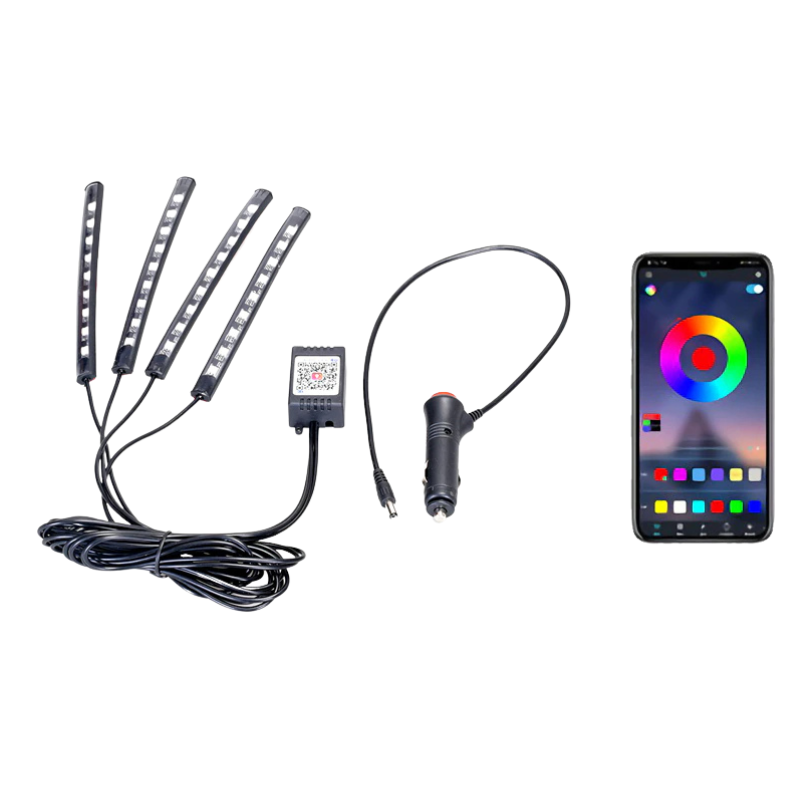 LED Controllable Ambient Car Light With Lighter-Sparklie Lights