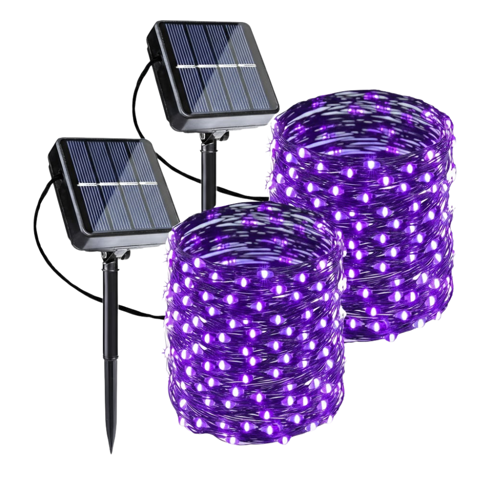 Halloween Solar String Lights Outdoor With 8 Twinkle Modes