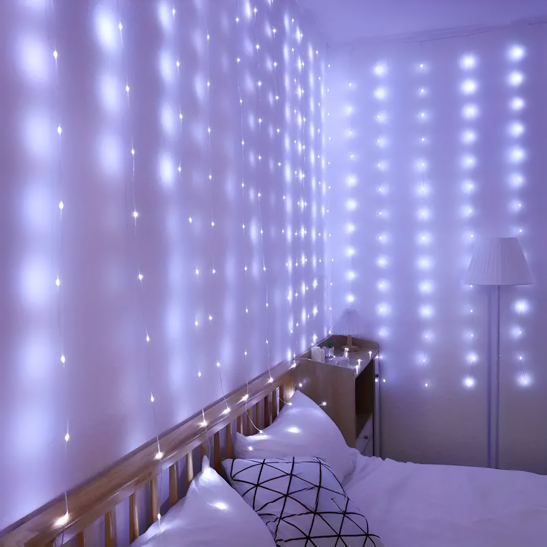 Battery Powered Curtain Leather Wire LED Light