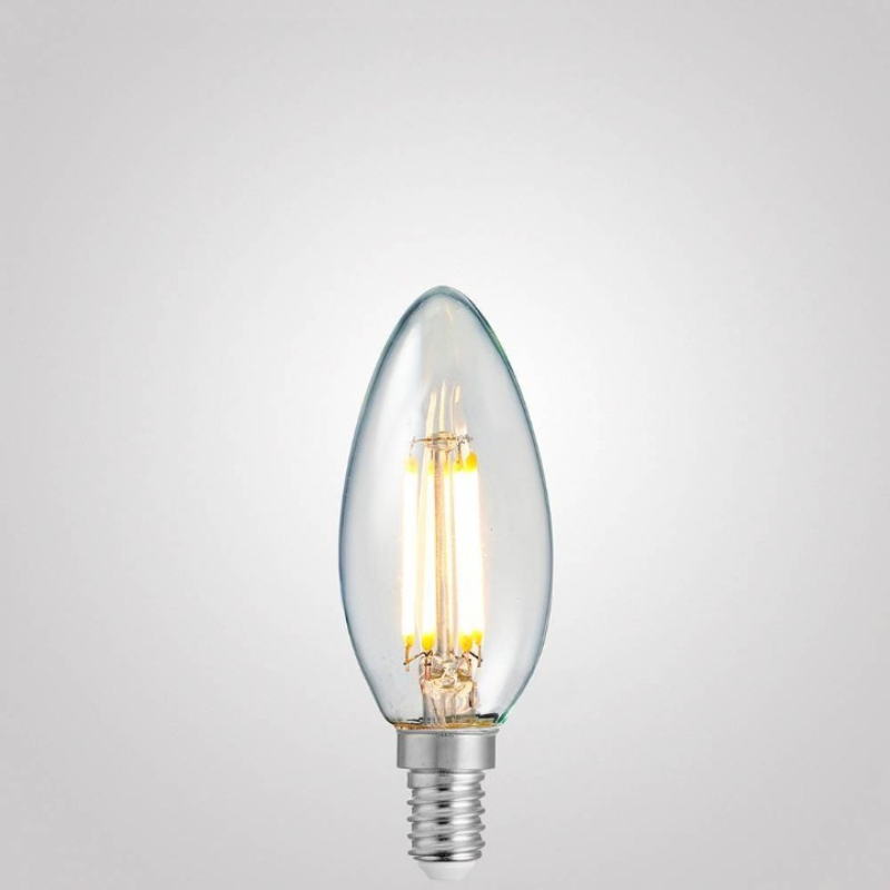 4W 12 Volt DC/AC Candle Dimmable LED Bulb (E14) Clear in Warm White-Sparklie Lights