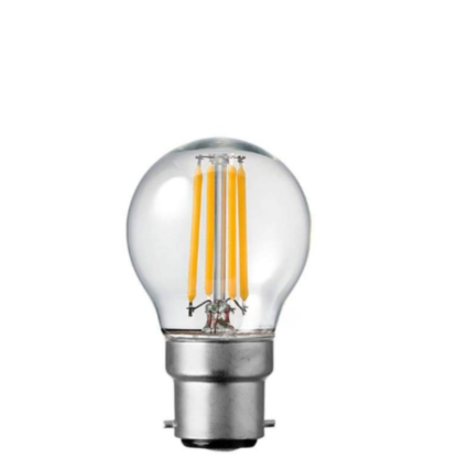 4W 12-24 Volt DC Fancy Round Dimmable LED Light Bulb (B22) in Warm White-Sparklie Lights