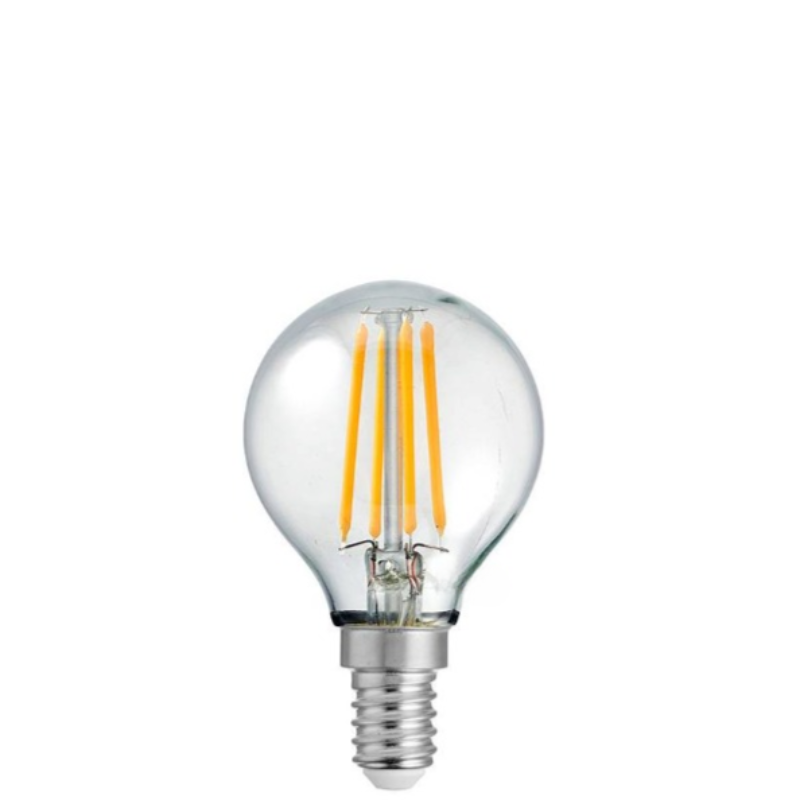 4W 12 Volt DC Fancy Round Dimmable LED Light Bulb (E14) in Warm White-Sparklie Lights