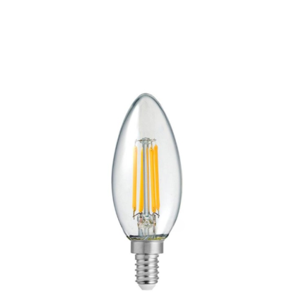 4W 12 Volt DC/AC Candle Dimmable LED Bulb (E12) Clear in Warm White-Sparklie Lights
