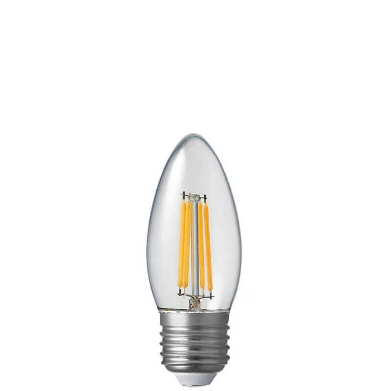 4W 12-24 Volt DC/AC Candle Dimmable LED Bulb (E27) Clear in Warm White-Sparklie Lights