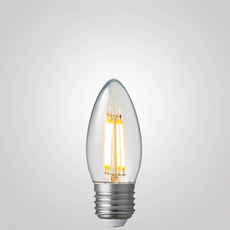 4W 12-24 Volt DC/AC Candle Dimmable LED Bulb (E27) Clear in Warm White-Sparklie Lights