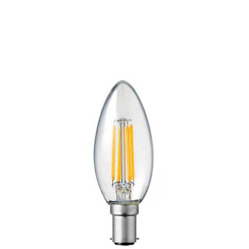 4W Candle Dimmable LED Bulb (B15) Clear in Warm White-Sparklie Lights