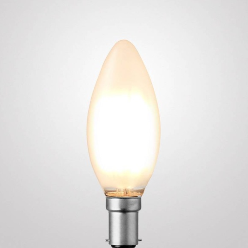 2W Candle Dimmable LED Bulb (B15) Frosted in Warm White-Sparklie Lights