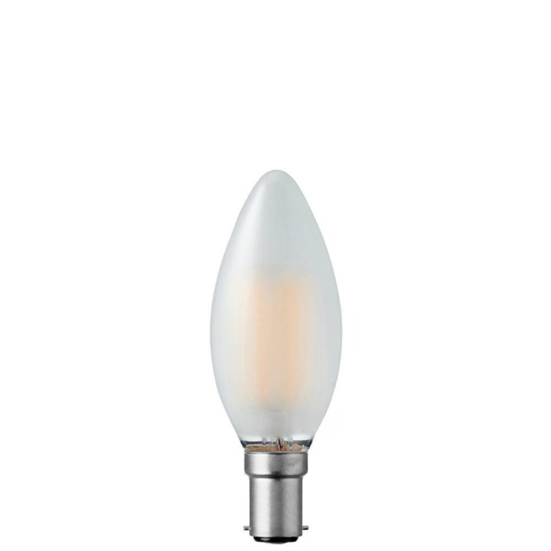 4W Candle Dimmable LED Bulb (B15) Frosted in Warm White-Sparklie Lights
