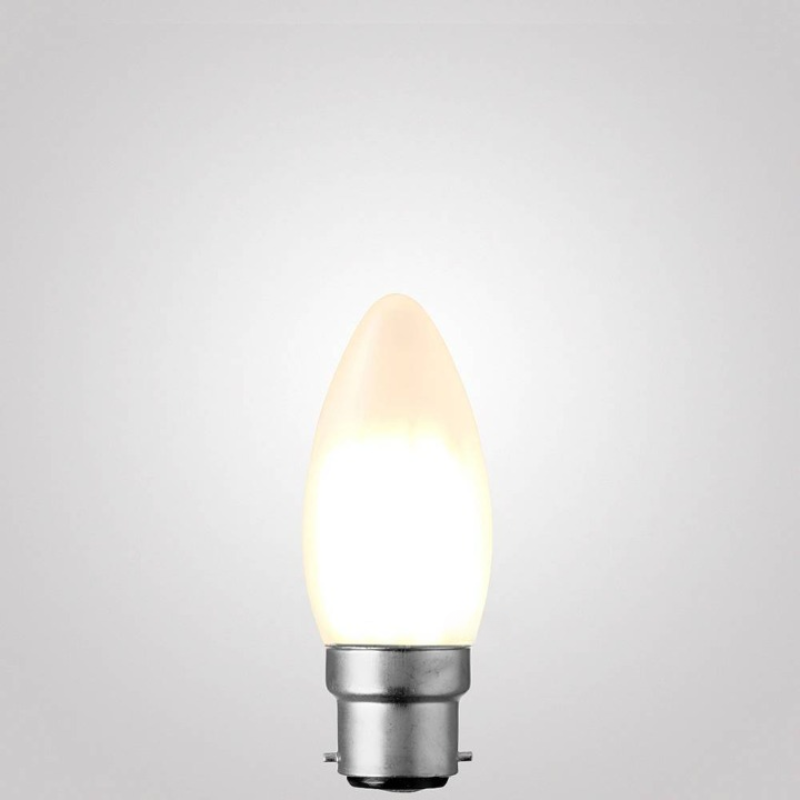 4W Candle Dimmable LED Bulb (B22) Frosted in Warm White-Sparklie Lights