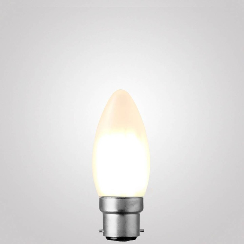 6W Candle Dimmable LED Bulb (B22) Frosted in Warm White-Sparklie Lights