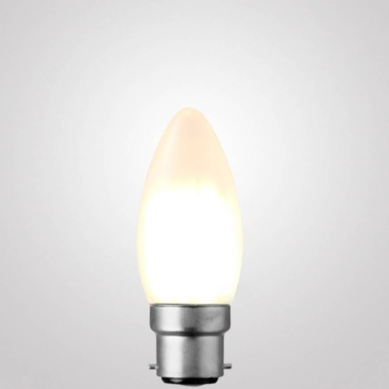2W Candle Dimmable LED Bulb (B22) Frosted in Warm White-Sparklie Lights