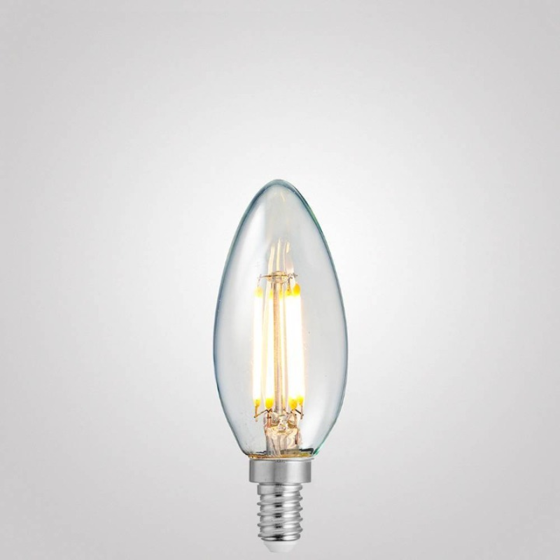 4W Candle Dimmable LED Bulb (E12) Clear in Warm White-Sparklie Lights