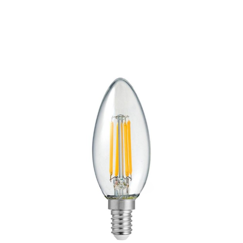 4W Candle Dimmable LED Bulb (E14) Clear in Warm White-Sparklie Lights