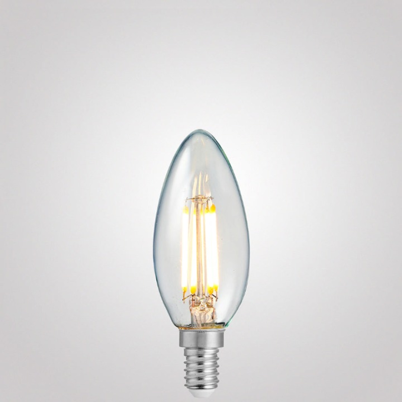 4W Candle Dimmable LED Bulb (E14) Clear in Warm White-Sparklie Lights