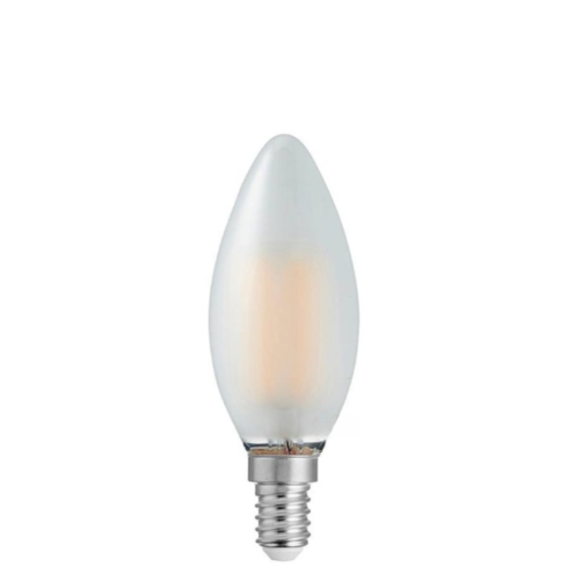 2W Candle Dimmable LED Bulb (E14) Frosted in Warm White-Sparklie Lights