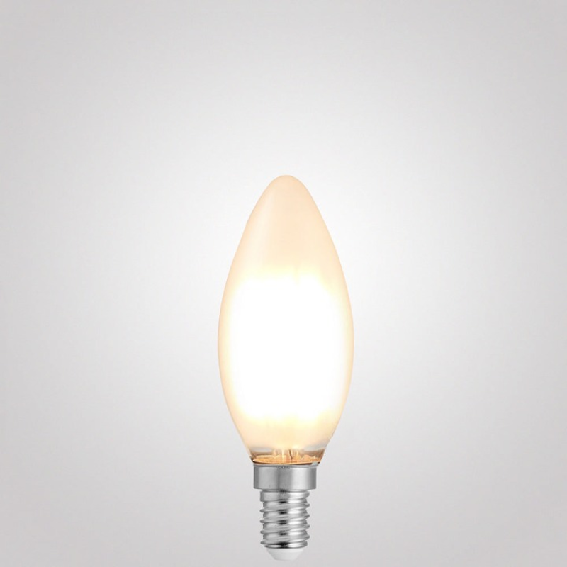 4W Candle Dimmable LED Bulb (E14) Frosted in Warm White-Sparklie Lights