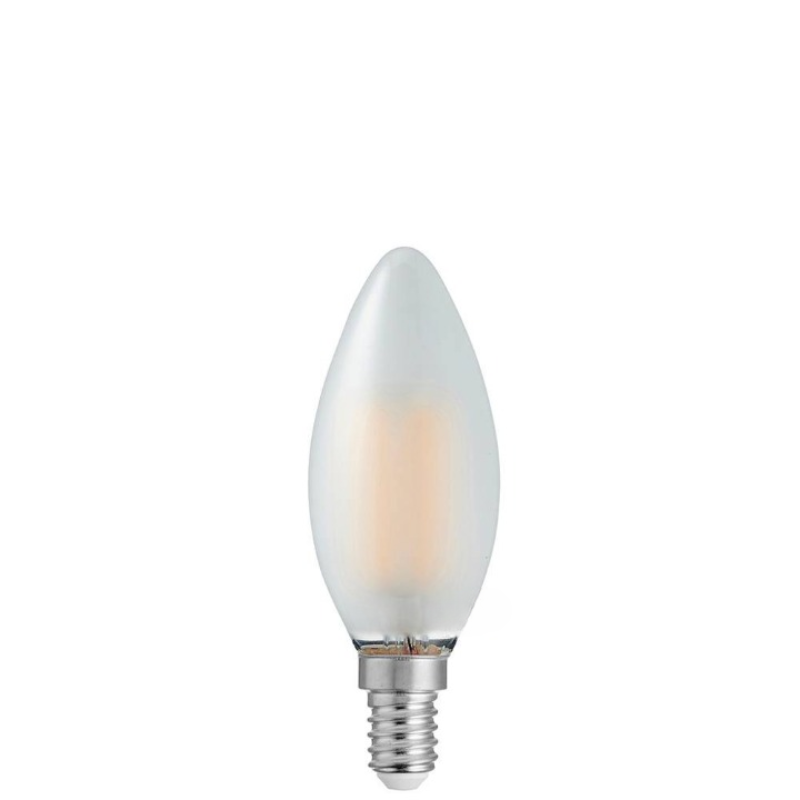 4W Candle Dimmable LED Bulb (E14) Frosted in Warm White-Sparklie Lights