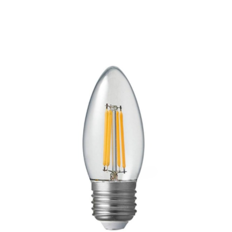 4W Candle Dimmable LED Bulb (E27) Clear in Warm White-Sparklie Lights