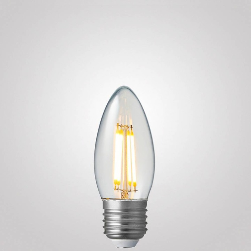 4W Candle Dimmable LED Bulb (E27) Clear in Warm White-Sparklie Lights