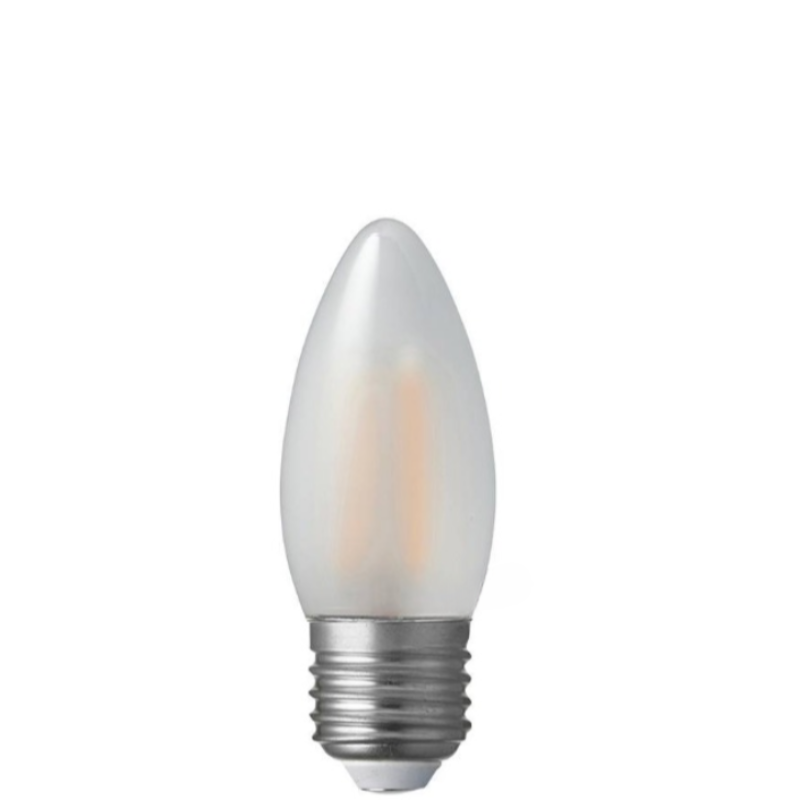 4W Candle Dimmable LED Bulb (E27) Frosted in Warm White-Sparklie Lights
