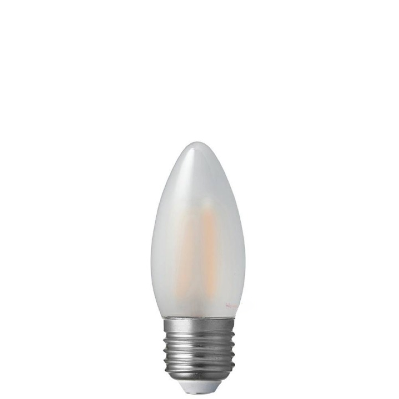 6W Candle Dimmable LED Bulb (E27) Frosted in Warm White-Sparklie Lights