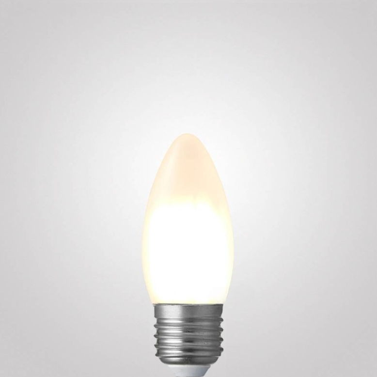 2W Candle Dimmable LED Bulb (E27) Frosted in Warm White-Sparklie Lights