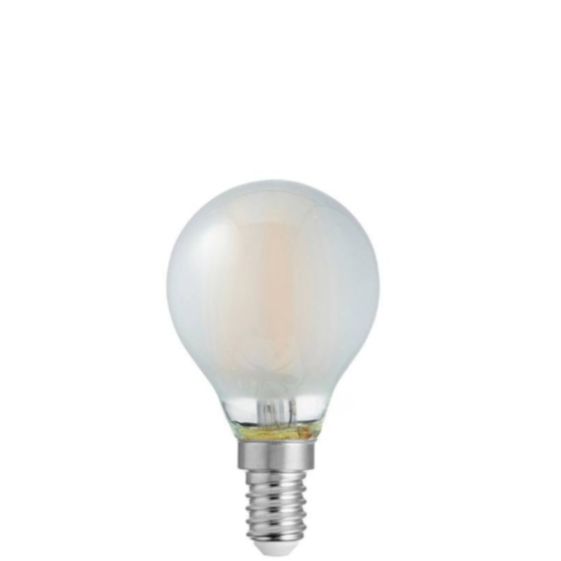 6W Fancy Round Dimmable LED Bulb (E14) Frosted in Warm White-Sparklie Lights