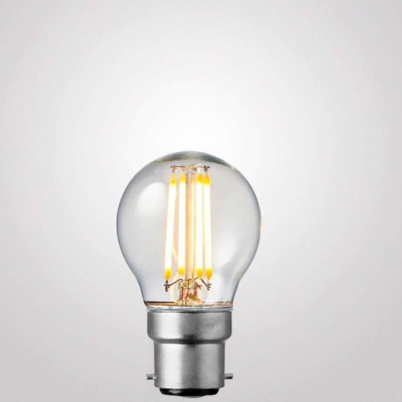 6W Fancy Round Dimmable LED Bulb (B22) Clear in Warm White-Sparklie Lights
