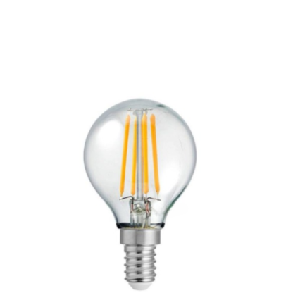 6W Fancy Round Dimmable LED Bulb (E14) Clear in Warm White-Sparklie Lights