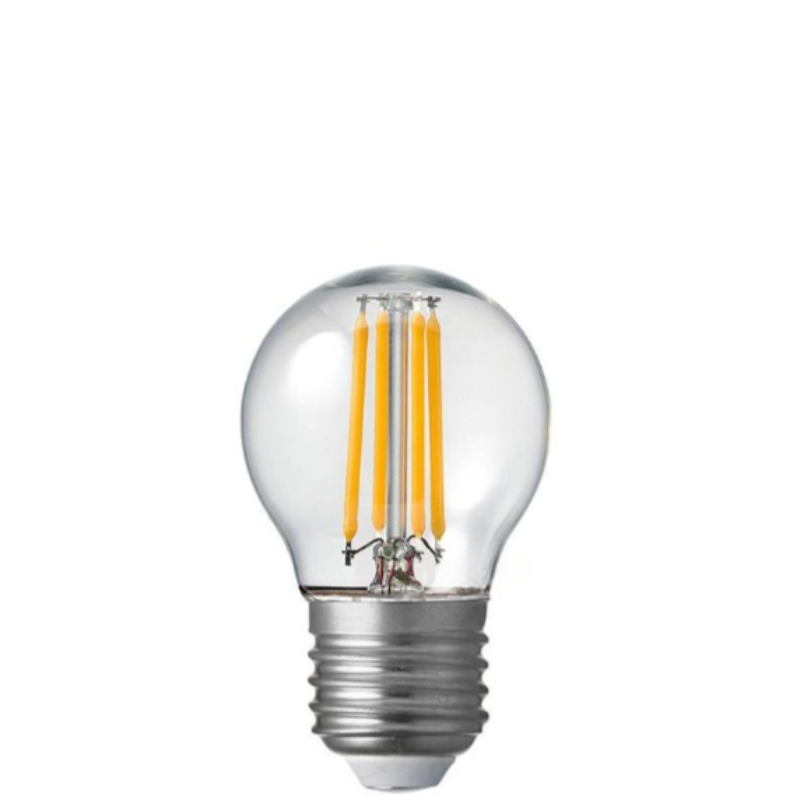 4W Fancy Round Dimmable LED Bulb (E27) Clear in Warm White-Sparklie Lights