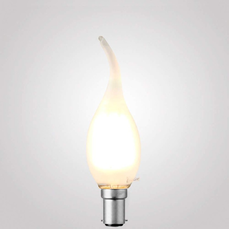 4W Flame Tip Candle Dimmable LED Bulb (B15) Frost in Warm White-Sparklie Lights