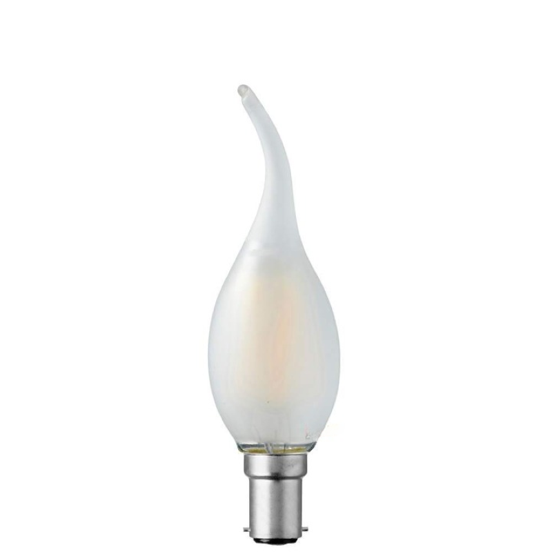 4W Flame Tip Candle Dimmable LED Bulb (B15) Frost in Warm White-Sparklie Lights
