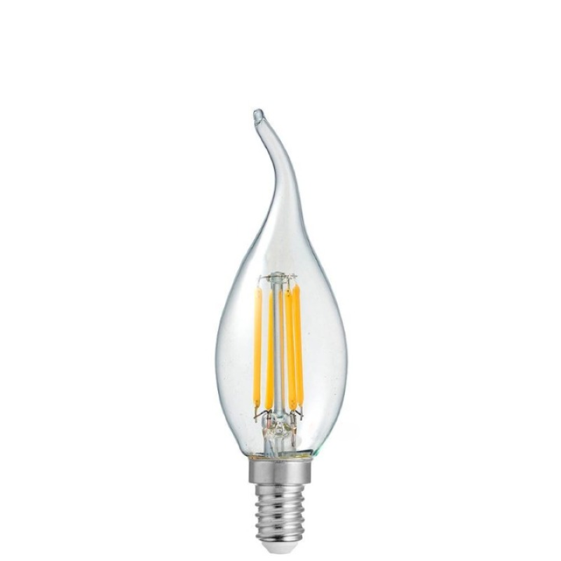4W Flame Tip Candle Dimmable LED Bulb (E14) Clear in Natural White-Sparklie Lights