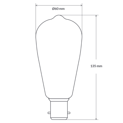 6W Edison Opal Dimmable LED Light Bulb (B22)-Sparklie Lights