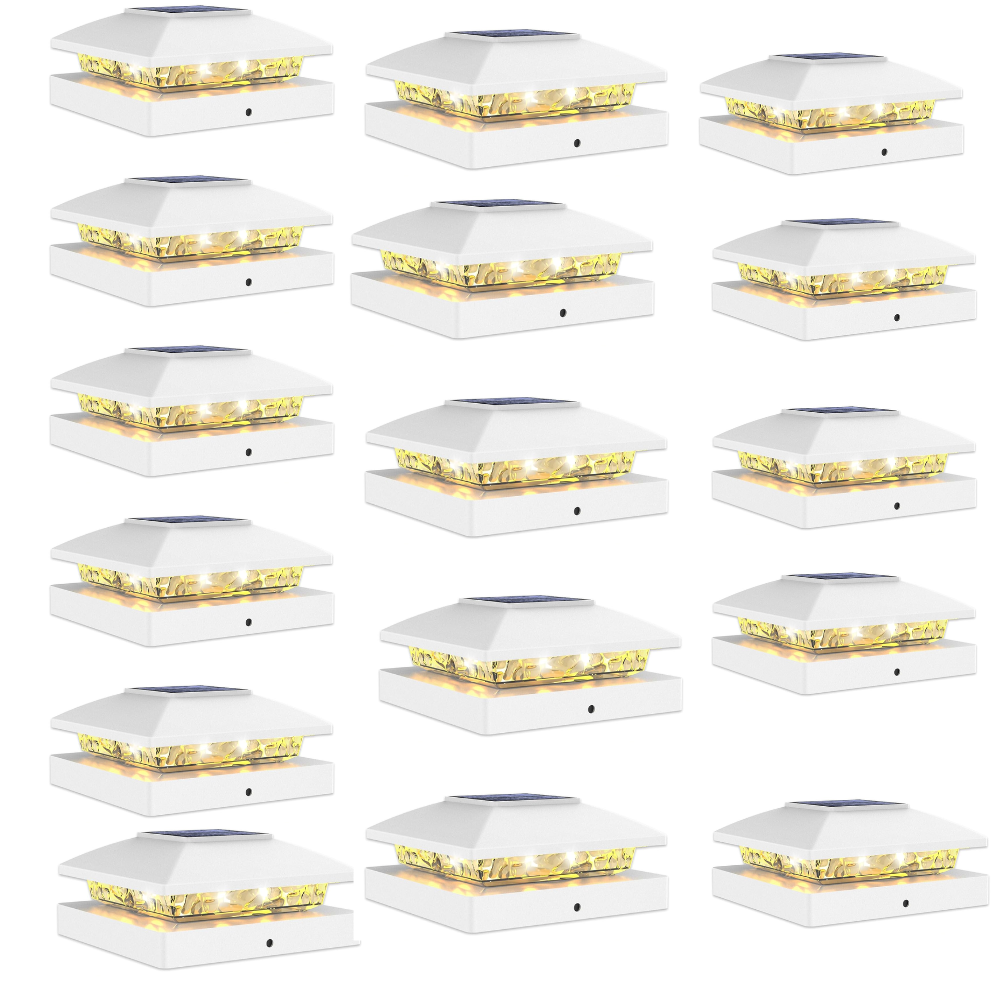 Solar Powered Waterproof Post Cap Lights For Fence And Deck