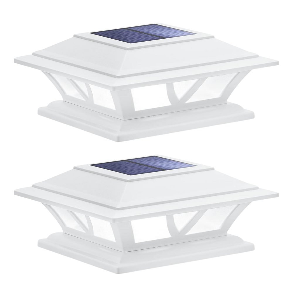 Dual Mode LED Solar Post Cap Lights for Outdoor Deck