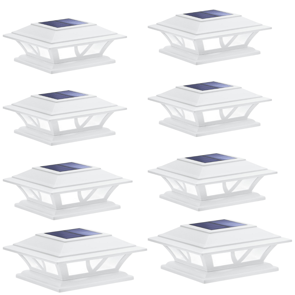 Dual Mode LED Solar Post Cap Lights for Outdoor Deck