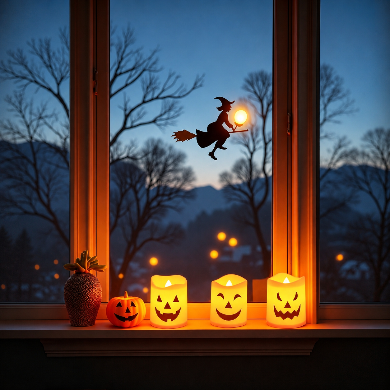 Halloween Flameless LED Pumpkin Candles For Party Night Room Decor