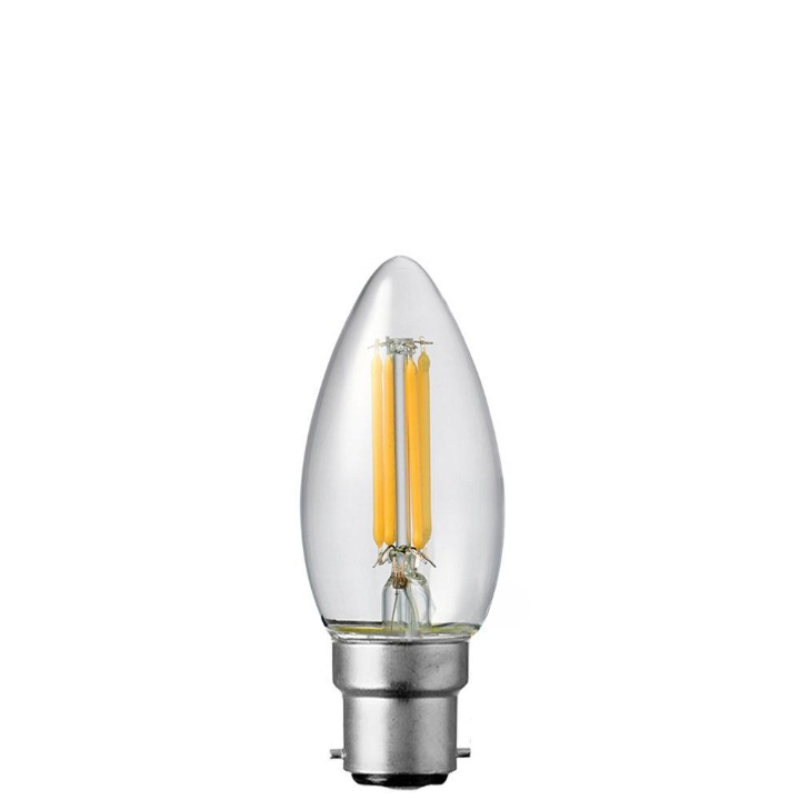 4W Candle Dimmable LED Bulb (B22) Clear in Natural White-Sparklie Lights