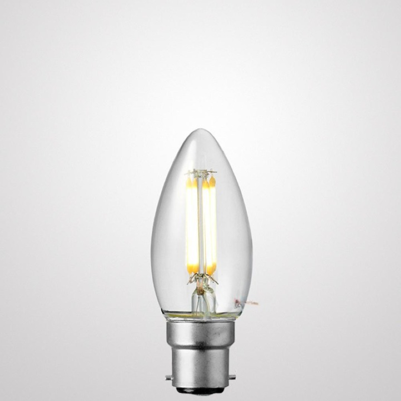 6W Candle Dimmable LED Bulb (B22) Clear in Natural White-Sparklie Lights