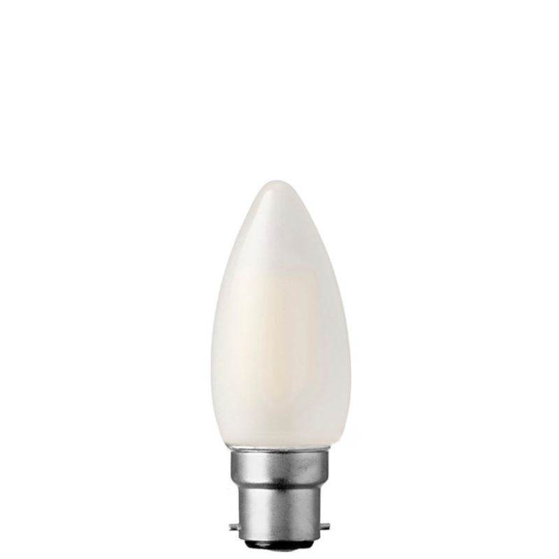 4W Candle Dimmable LED Bulb (B22) Frosted in Natural White-Sparklie Lights