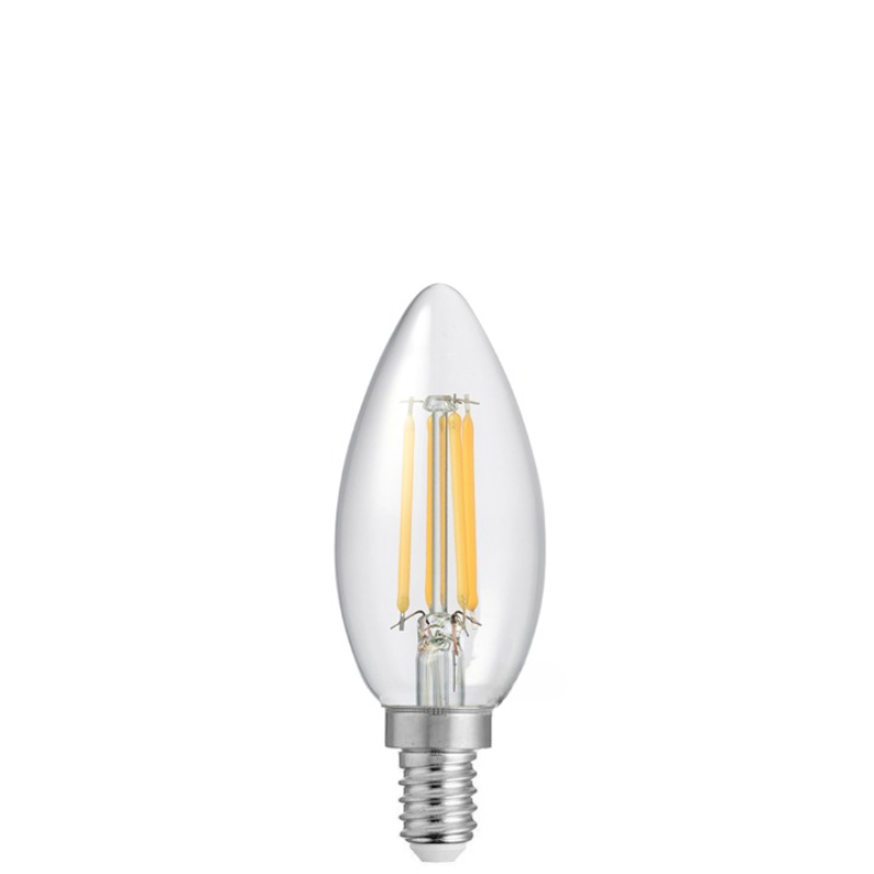 4W Candle Dimmable LED Bulb (E12) Clear in Natural White-Sparklie Lights