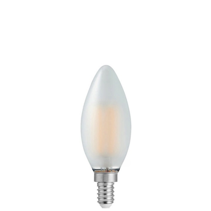 4W Candle Dimmable LED Bulb (E12) Frosted in Warm White-Sparklie Lights