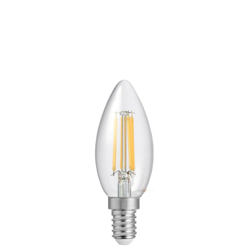 6W Candle Dimmable LED Bulb (E14) Clear in Natural White-Sparklie Lights