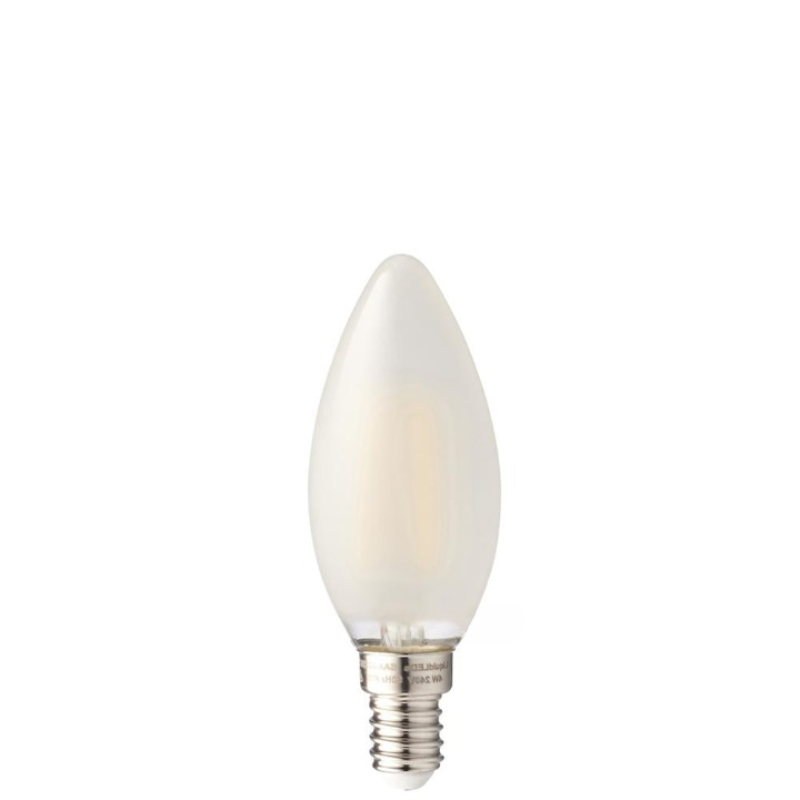 4W Candle Dimmable LED Bulb (E14) Frosted in Natural White-Sparklie Lights