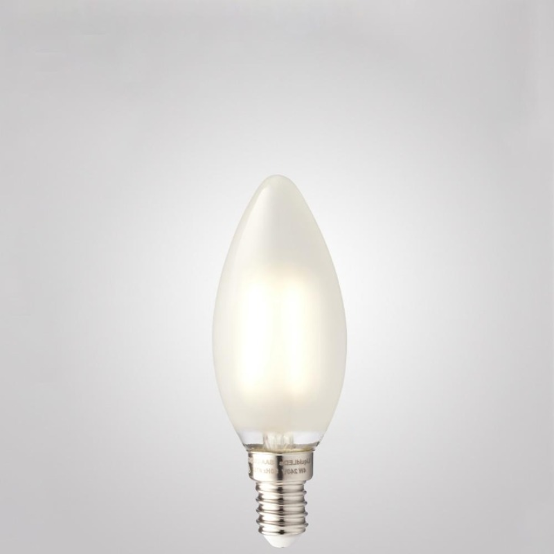 4W Candle Dimmable LED Bulb (E14) Frosted in Natural White-Sparklie Lights